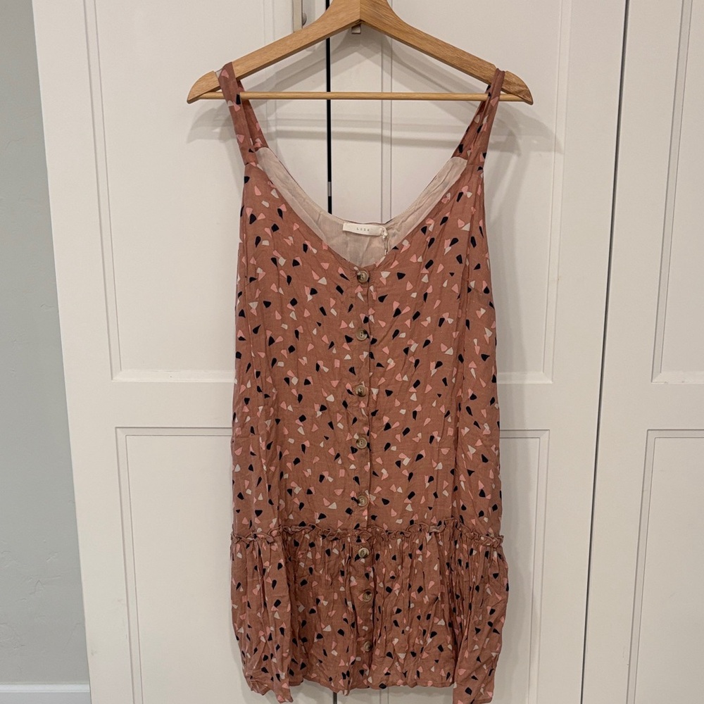 NWT Button-Front Sleeveless Gauzy Dress With Pockets - S